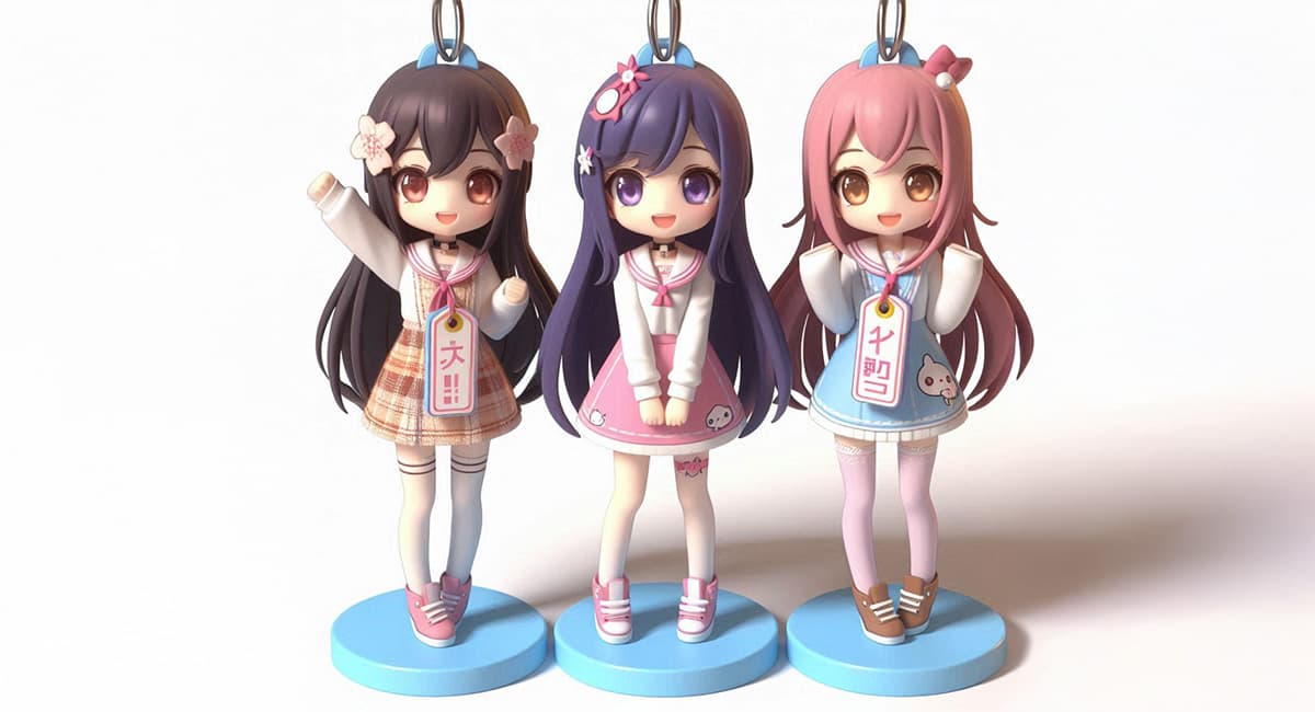 キャラクターグッズ:女の子3人ポーズ