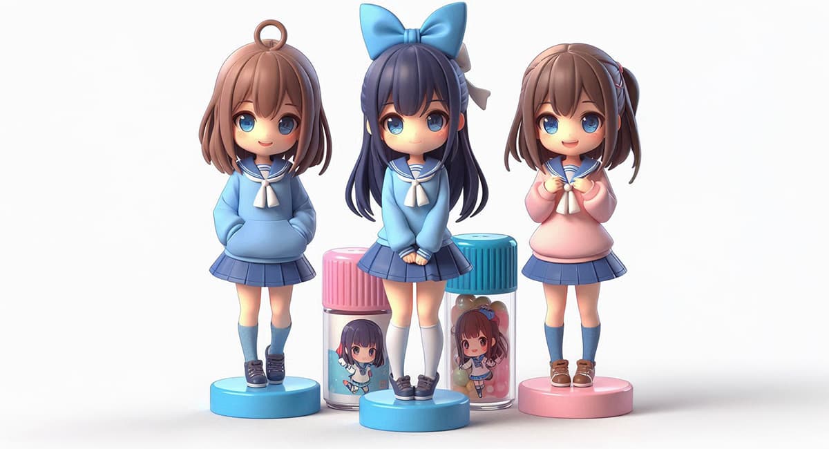 キャラクターグッズ:女の子3人