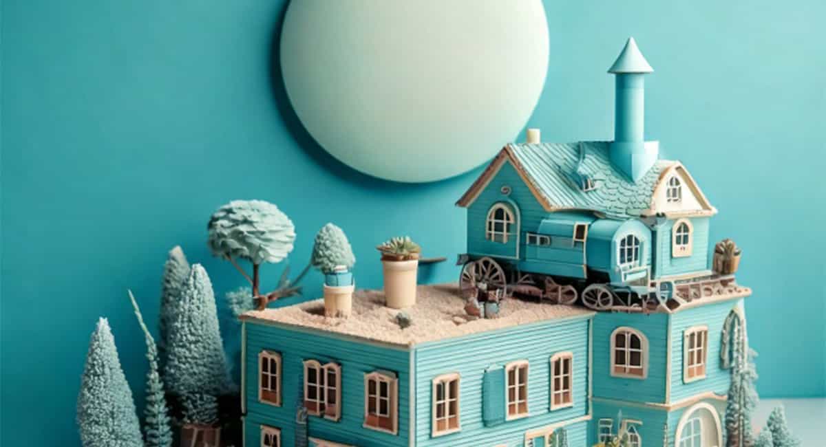 洋館のミニチュア